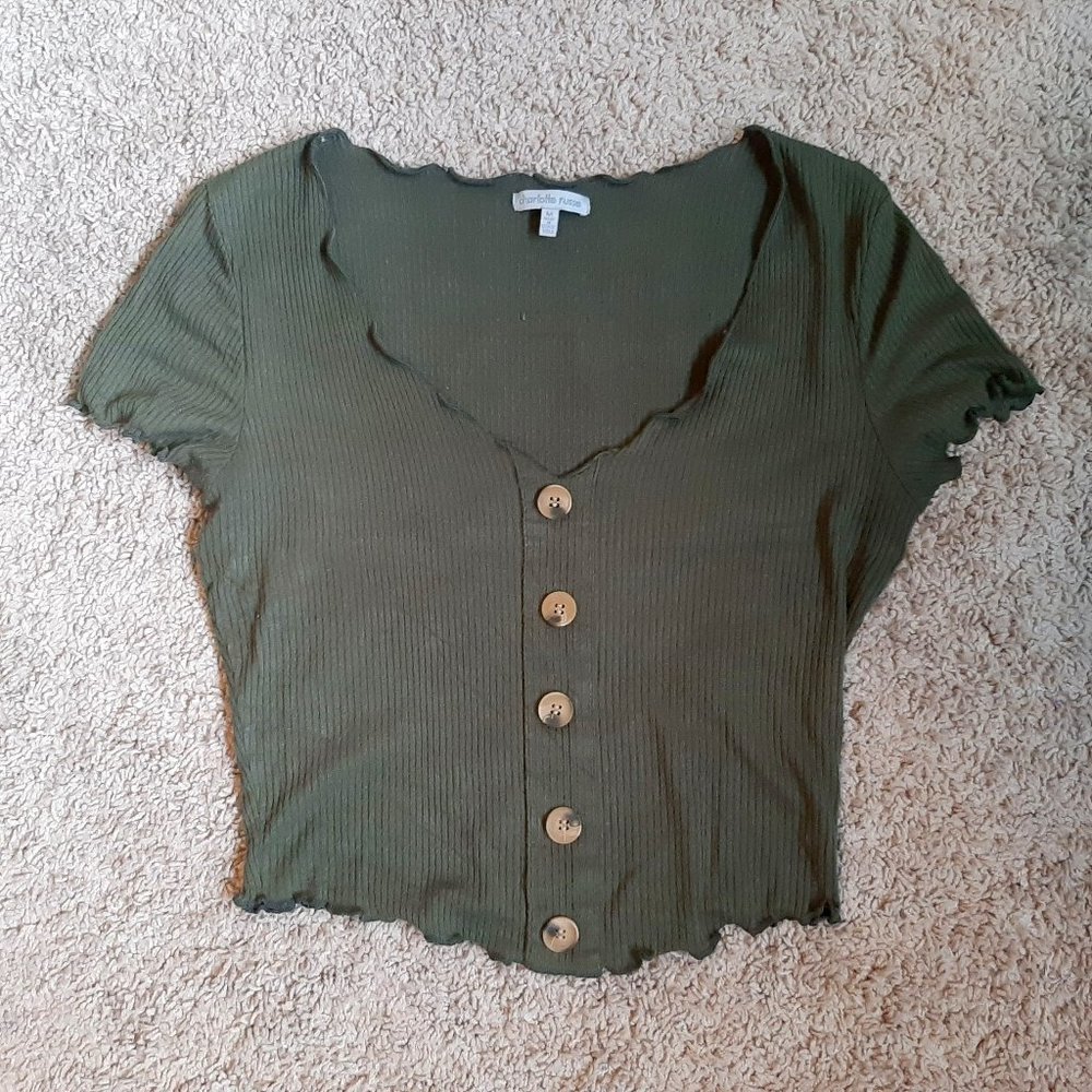 Cute Green Crop Top